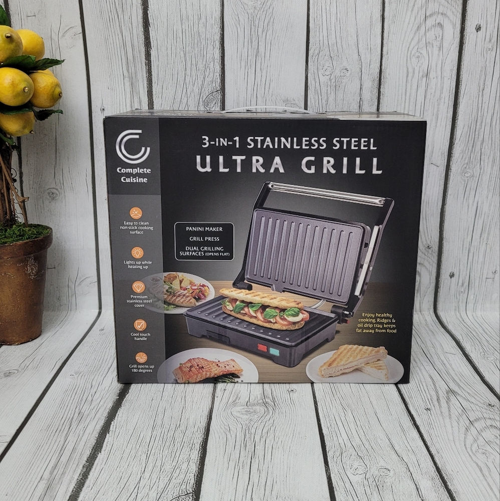 Gotham Steel 3-in-1 Stainless Steel Ultra Grill